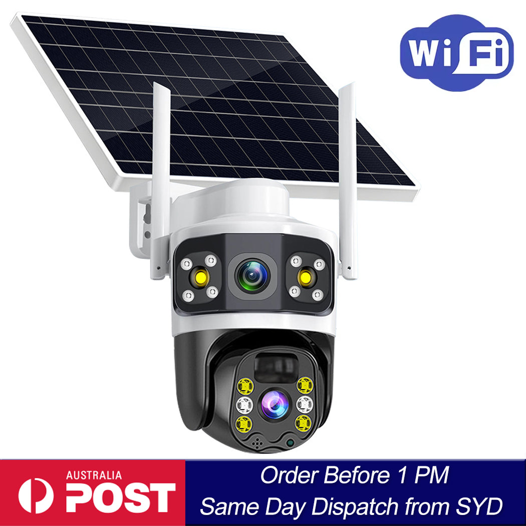 WiFi Solar Powered Security Camera Full Colour Night Vision AI tracking Build Siren