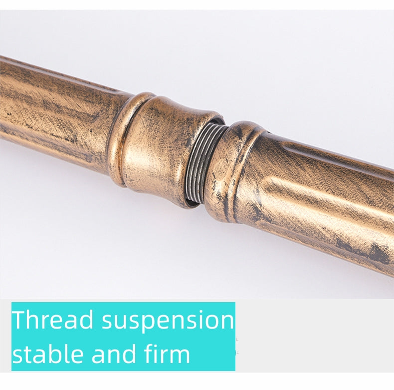 Close-up of the threaded screw joint assembly on a bronze Victorian solar post light pole showing stable and firm connection details.