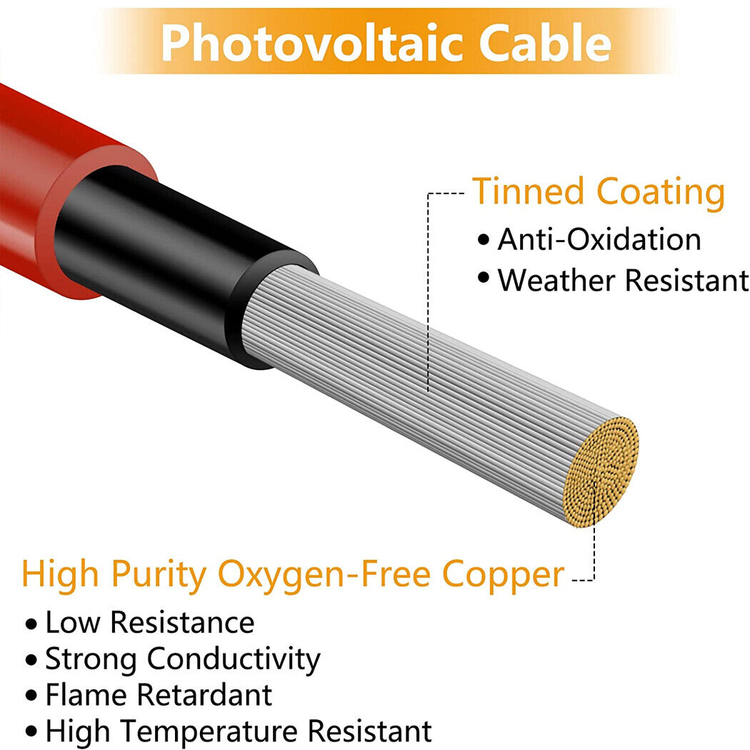 1/2/3/4/5/10m Solar Panel Extension Cable Wire Female and Male MC-4 Connector