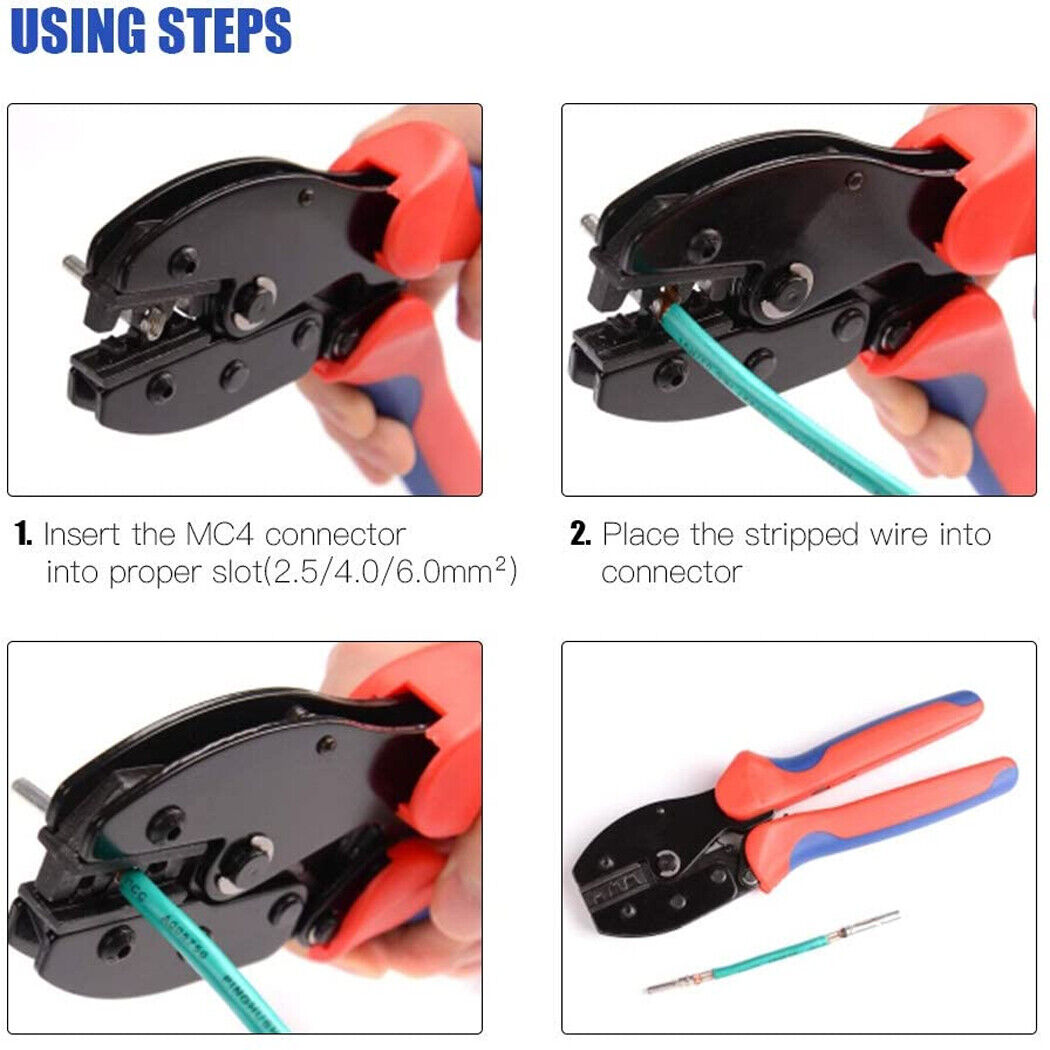 Solar Panel Connector Wire Crimper Solar Plier Dual Spanners Male Female Plug