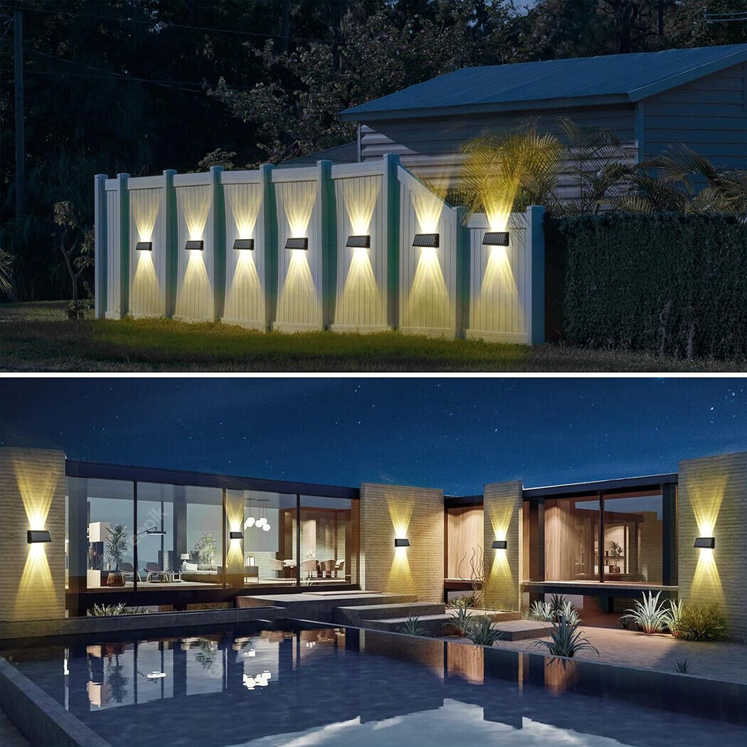 Solar Wall Lights Decorative Outdoor Waterproof IP65 Adjustable Panel Up Down