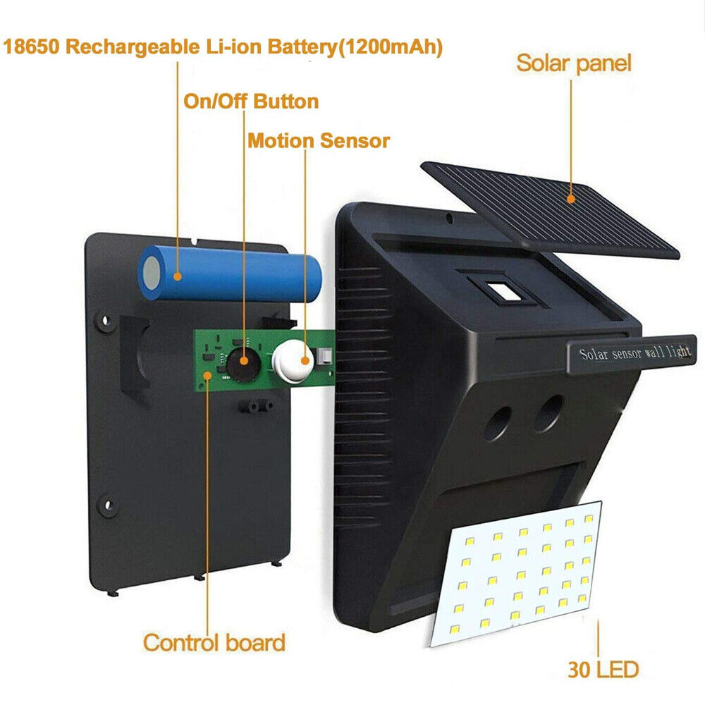 10 x 30LED Solar Power PIR Motion Sensor Security Light Outdoor Garden Light Wall Lam