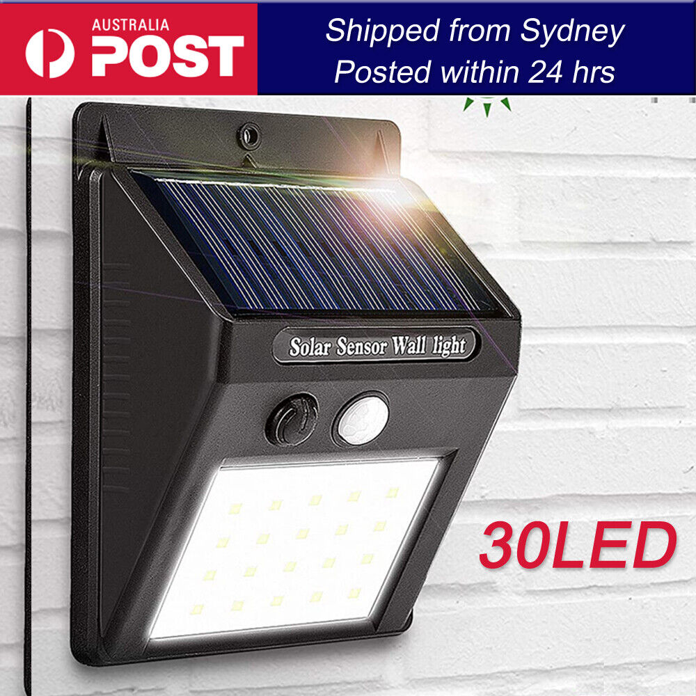 30LED Solar Power PIR Motion Sensor Security Light Outdoor Garden Light Wall Lam