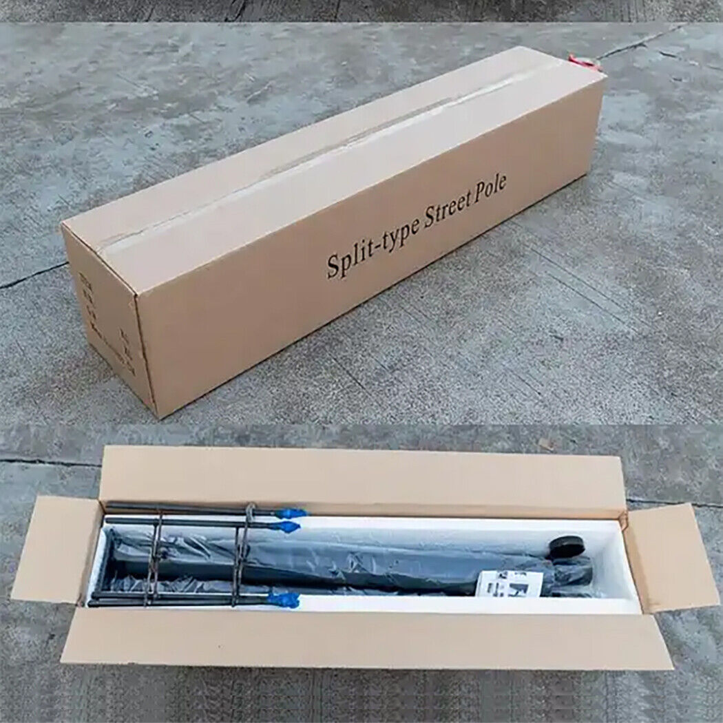 Galvanized Steel Solar Light Pole – Split Assembly Design 3m 4m 5m