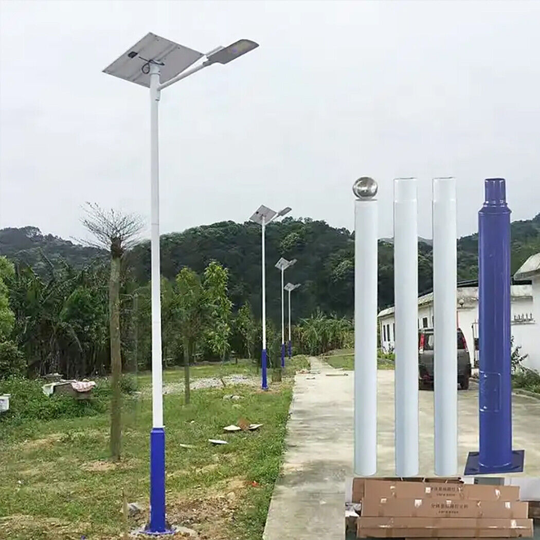 Galvanized Steel Solar Light Pole – Split Assembly Design 3m 4m 5m