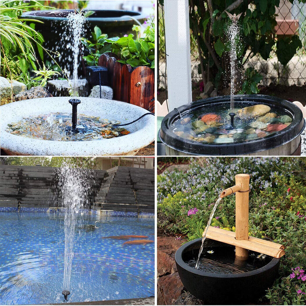 Solar Power Fountain 100cm Water Heigh Pond Pump Submersible Solar Water Pump 8W