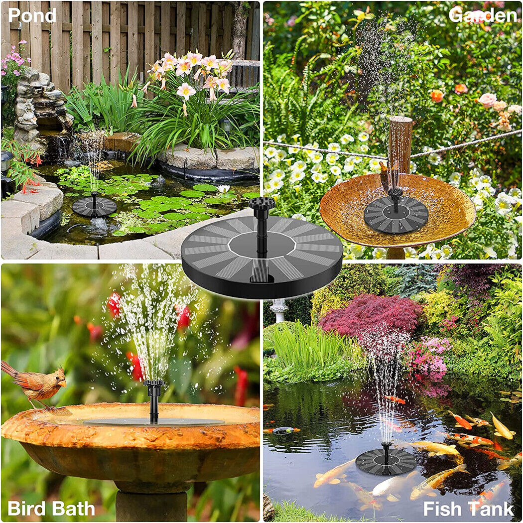 Floating Solar fountain Watering Submersible Pump Pond Pool Garden Aquari