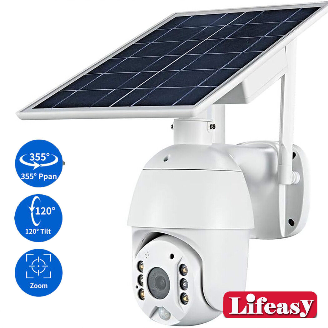 4G Solar Powered Security Camera Wireless 1080P Rechargeable Outdoor Night Visio