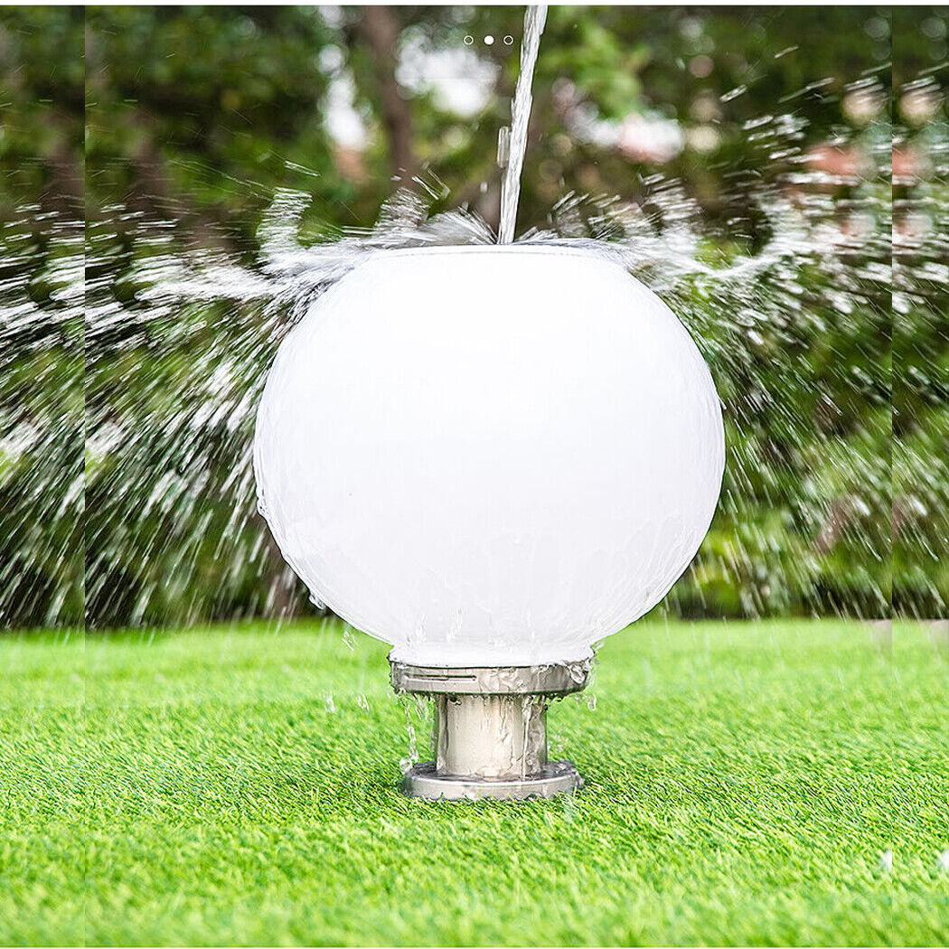 Solar Post Sphere Global Light Spherical Pillar Light Lantern Ball shape 20/30cm