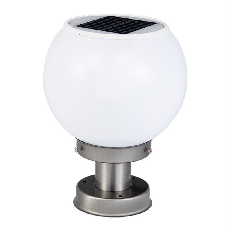 20/30cm Solar Post Giant Global Light Spherical Pillar Light Lantern Ball shape