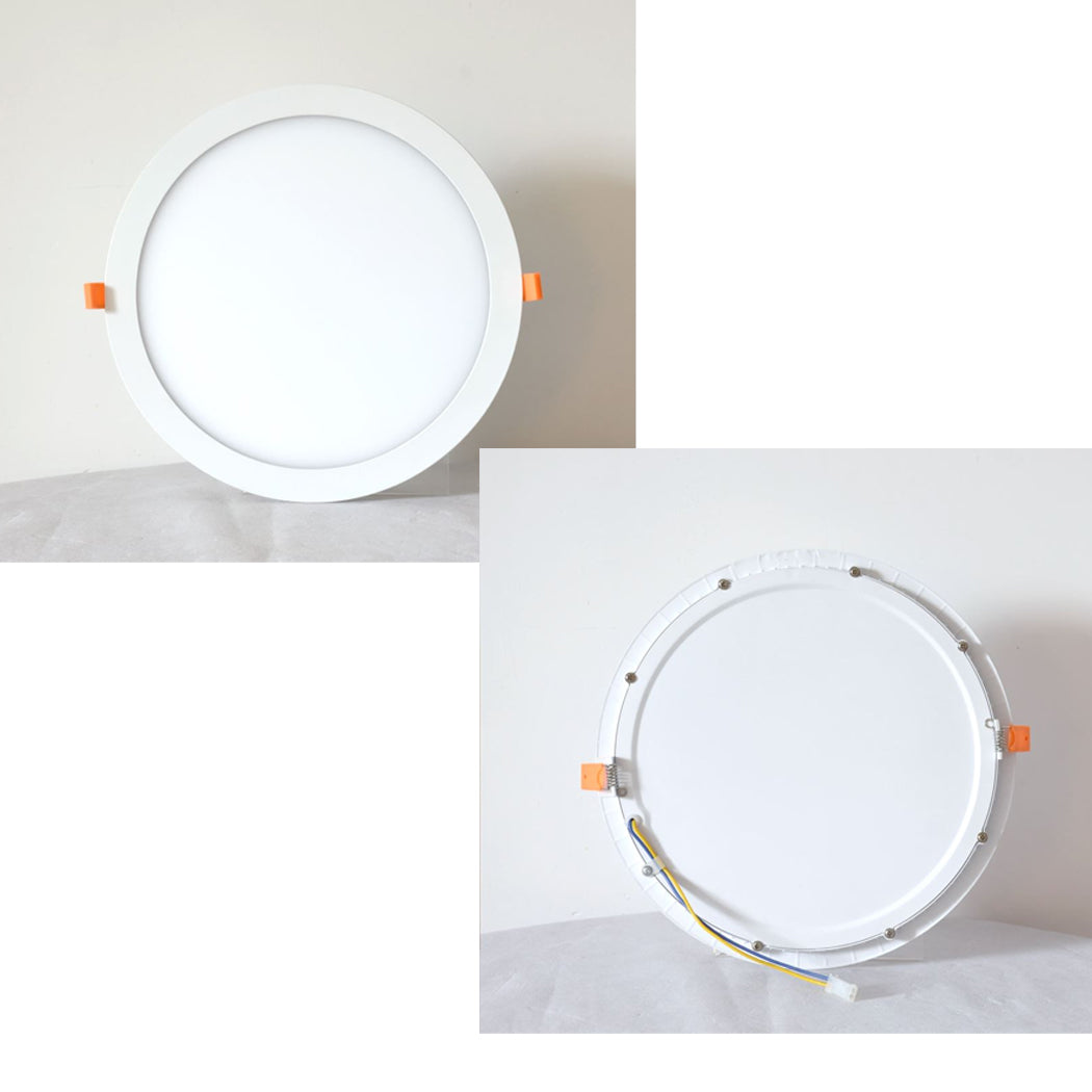 Round LED solar skylight front and back end with power cable. 