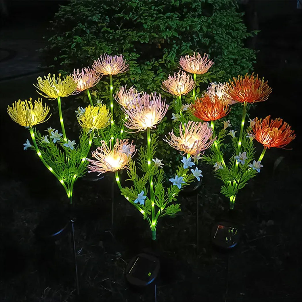 The solar firework light is made with flexible copper wire and bright LED beads, 4 lights in one Package, each light has 120 LEDs, working with 8 different lighting modes.
