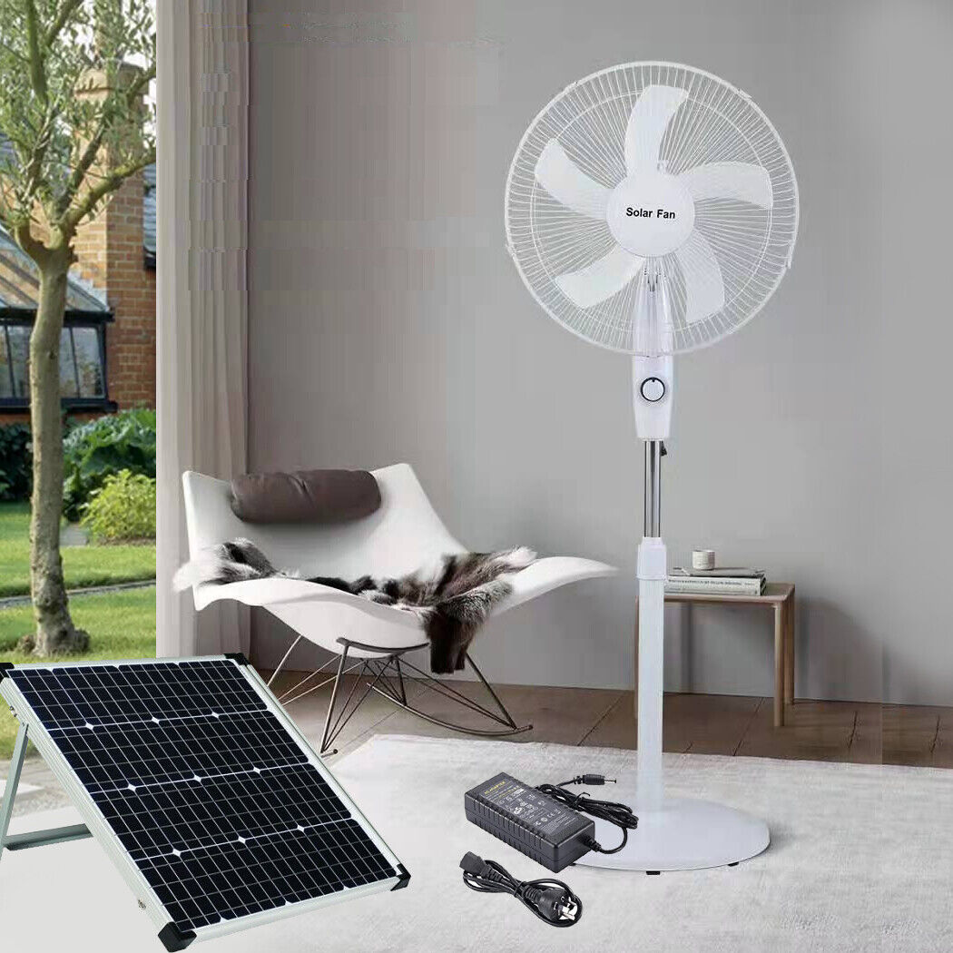 Solar Panel Powered Pedestal Fan Solar Table Fan Outdoor Caravan Solar Fan